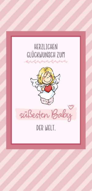 Grußschokolade Geburt Baby Mädchen