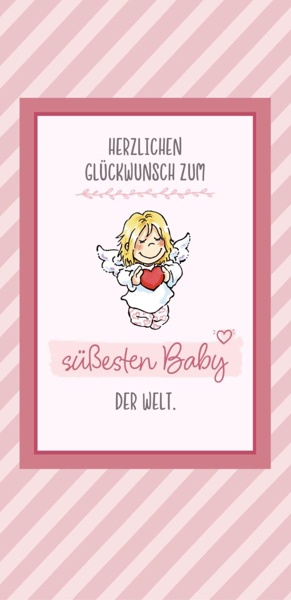 Grußschokolade Geburt Baby Mädchen