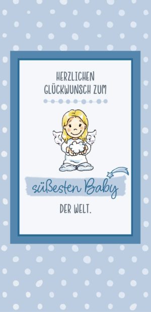Grußschokolade Geburt Baby Junge