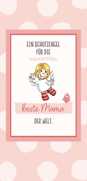 Grußschokolade Beste Mama der Welt mit Schutzengel