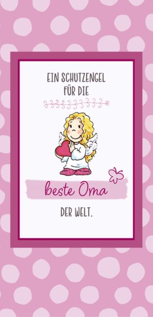 Grußschokolade Beste Oma der Welt mit Schutzengel