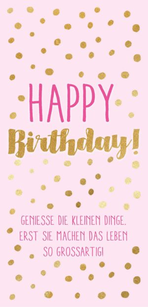 Grußschokolade Happy Birthday mit Spruch