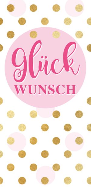 Grußschokolade Glückwunsch mit goldenen Kreisen