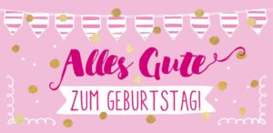 Schokoladengrüße Alles Gute zum Geburtstag mit Motiven