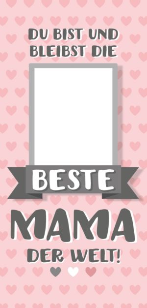 Grußschokolade Beste Mama der Welt mit Bild