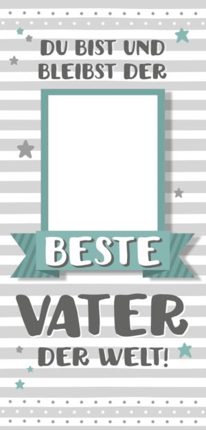 Grußschokolade Bester Vater der Welt mit Bild