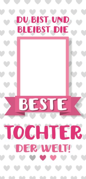 Grußschokolade beste Tochter der Welt mit Bild