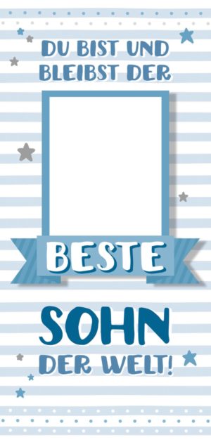 Grußschokolade bester Sohn der Welt mit Bild