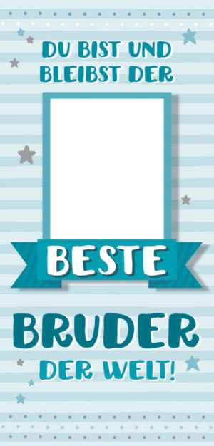 Grußschokolade bester Bruder der Welt mit Bild