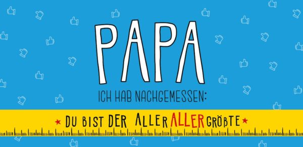 Schokoladengrüße Allergrößter Papa