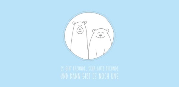 Grußschokolade Beste Freunde mit Bären