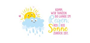 Grußschokolade Regentanz mit Spruch