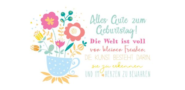 Grußschokolade mit Geburtstagsstrauss und Spruch