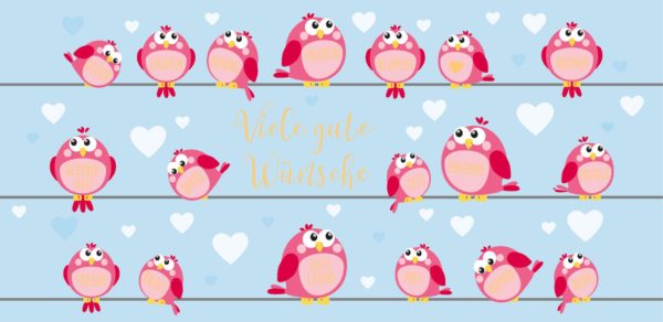 Schokoladengrüße Viele Gute Wünsche mit Vögeln