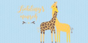 Schokoladengrüße Lieblingsmensch mit Giraffen
