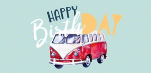 Schokoladengrüße Happy Birthday mit Bulli