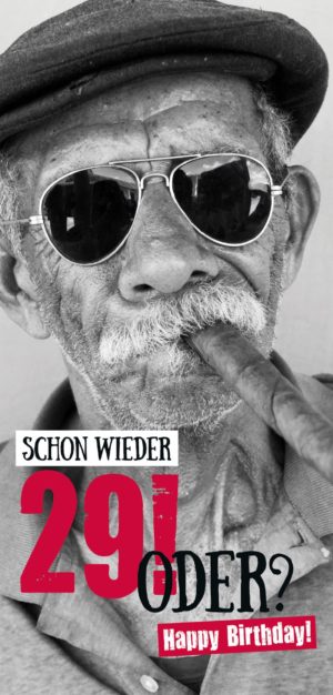 Grußschokolade Geburtstag mit Cubaner und Zigarre