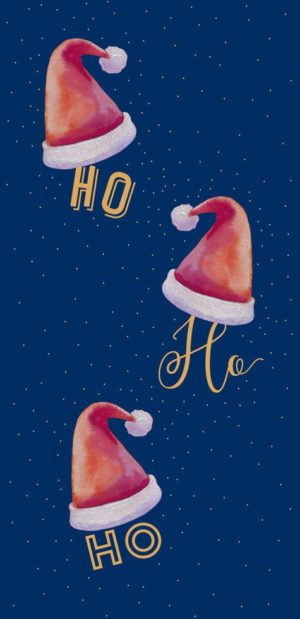 Grußschokolade Ho Ho Ho mit Weihnachtsmützen