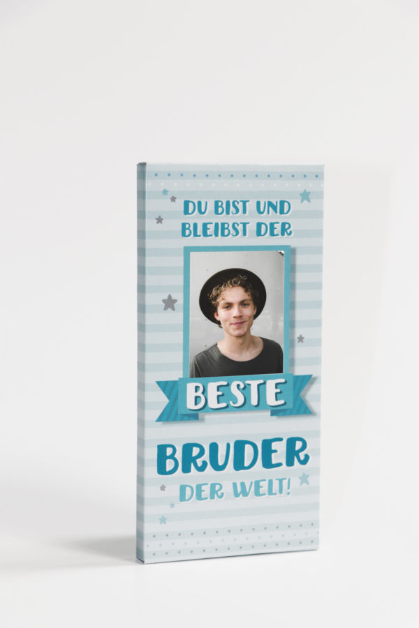 Grußschokolade bester Bruder der Welt mit Bild
