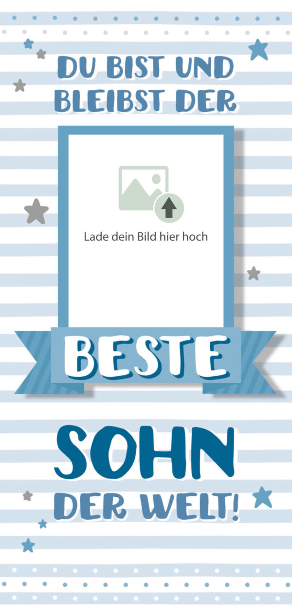 Grußschokolade bester Sohn der Welt mit Bild