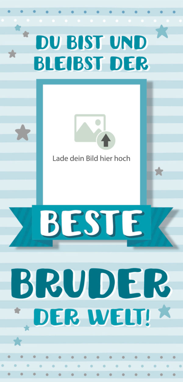 Grußschokolade bester Bruder der Welt mit Bild