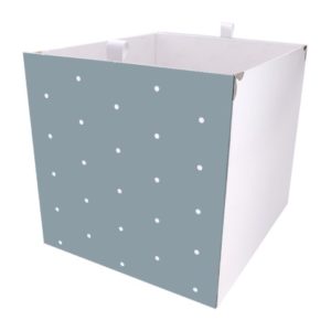 Kallax Box mit weißen Punkten Motiv