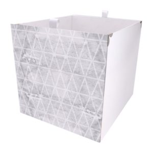 Kallax Box mit Dreieck Motiven grau