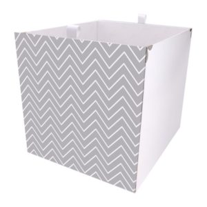 Kallax Box mit Zick Zack Muster Grau